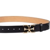 image:imageSam Edelman Womens Casual DoubleE Logo Plaque Buckle Leather Belt for Jeans and TrousersBlack