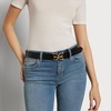 image:imageSam Edelman Womens Casual DoubleE Logo Plaque Buckle Leather Belt for Jeans and TrousersBlack