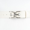 image:imageSam Edelman Womens Casual DoubleE Logo Plaque Buckle Leather Belt for Jeans and TrousersIvory