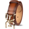image:imageSam Edelman Womens Casual DoubleE Logo Plaque Buckle Leather Belt for Jeans and TrousersTan