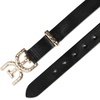 image:imageSam Edelman Womens Doublee Plaque Logo Hammered Buckle and Loop Leather Belt for Jeans Dresses and TrousersBlack