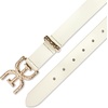 image:imageSam Edelman Womens Doublee Plaque Logo Hammered Buckle and Loop Leather Belt for Jeans Dresses and TrousersIvory