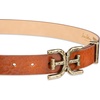 image:imageSam Edelman Womens Doublee Plaque Logo Hammered Buckle and Loop Leather Belt for Jeans Dresses and TrousersLight Brown