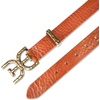 image:imageSam Edelman Womens Doublee Plaque Logo Hammered Buckle and Loop Leather Belt for Jeans Dresses and TrousersLight Brown