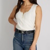 image:imageSam Edelman Womens Fashion DoubleE Plaque Logo Buckle Slim Textured Belt for Jeans Dresses and TrousersBlack