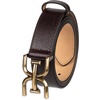 image:imageSam Edelman Womens Fashion DoubleE Plaque Logo Buckle Slim Textured Belt for Jeans Dresses and TrousersBrown