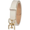 image:imageSam Edelman Womens Fashion DoubleE Plaque Logo Buckle Slim Textured Belt for Jeans Dresses and TrousersIvory