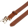 image:imageSam Edelman Womens Fashion DoubleE Plaque Logo Buckle Slim Textured Belt for Jeans Dresses and TrousersSaddle