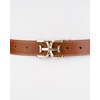 image:imageSam Edelman Womens Fashion DoubleE Plaque Logo Buckle Slim Textured Belt for Jeans Dresses and TrousersSaddle