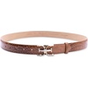image:imageSam Edelman Womens Fashion DoubleE Plaque Logo Buckle Slim Textured Belt for Jeans Dresses and TrousersTan Croc