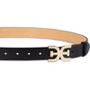 image:imageSam Edelman Womens Imitation Pearl Embellished DoubleE Logo Plaque Buckle Leather Belt for Jeans Dresses and TrousersBlack