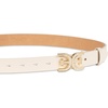 image:imageSam Edelman Womens Imitation Pearl Embellished DoubleE Logo Plaque Buckle Leather Belt for Jeans Dresses and TrousersIvory