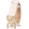 image:imageSam Edelman Womens Imitation Pearl Embellished DoubleE Logo Plaque Buckle Leather Belt for Jeans Dresses and TrousersIvory