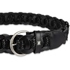 image:imageSam Edelman Womens Linked Woven Leather Belt for Jeans Dresses and SkirtsBlack
