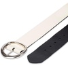 image:imageSam Edelman Womens TwoinOne Reversible Center Bar Buckle Belt Black Centerbar SmallIvoryBlack