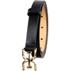 image:imageSam Edelman womens Doublee Plaque Logo Buckle Skinny Fashion Trouser BeltBlack