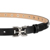 image:imageSam Edelman womens Doublee Plaque Logo Buckle Skinny Fashion Trouser BeltBlack Studded