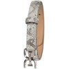 image:imageSam Edelman womens Doublee Plaque Logo Buckle Skinny Fashion Trouser BeltGreyWhite Snake