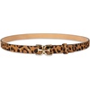 image:imageSam Edelman womens Doublee Plaque Logo Buckle Skinny Fashion Trouser BeltLeopard