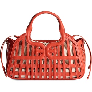 image:imageSam Edelman Marlowe Basket With Canvas Clutch Insert HandbagCayenne