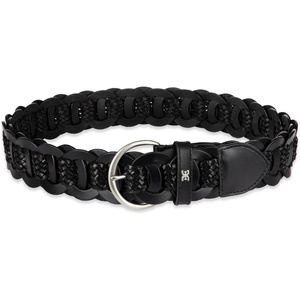 image:imageSam Edelman Womens Linked Woven Leather Belt for Jeans Dresses and SkirtsBlack