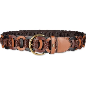 image:imageSam Edelman Womens Linked Woven Leather Belt for Jeans Dresses and SkirtsMultibrown