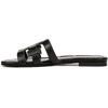 image:imageSam Edelman Womens Bay Flat SandalBlack Mini Croco