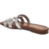 image:imageSam Edelman Womens Bay Flat SandalLiquid Soft Silver