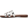 image:imageSam Edelman Womens Bay Flat SandalLiquid Soft Silver