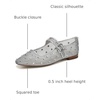 image:imageSam Edelman Womens Michaela Mesh Ballet FlatsSoft Silver Glitz Mesh