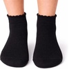 image:imageSam Edelman Womens Quarter Socks  6 PK Cushioned Cotton Scalloped Edge SocksWhiteBlack