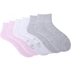 image:imageSam Edelman Womens Quarter Socks  6 PK Half Cushion with Heel TabBallet SlipperWhiteGrey