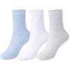image:imageSam Edelman Womens Anklet Socks  3 PK Mesh Cotton Slouchy SocksDenimGreyWhite