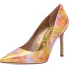 Lemon Zest Shibori Print Crinkle Patent