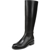 Black Leather Wide Calf