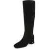 Black Leather Wide Calf