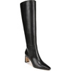Black Leather Extra Wide Calf