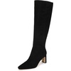 Black Suede Extra Wide Calf