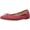 Hot Coral Perforated Suede