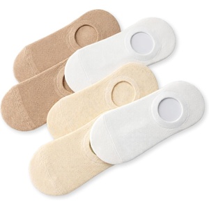 image:imageSam Edelman Womens Cotton Socks  6 PK Invisible Sneaker LinersOatmealIvoryBrown