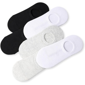 image:imageSam Edelman Womens Cotton Socks  6 PK Invisible Sneaker LinersWhiteBlackGrey