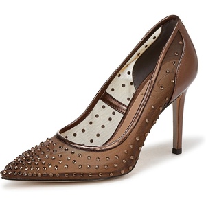 image:imageSam Edelman Womens Hazel Mesh PumpsBronze Metallic Glitz