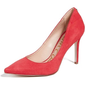 image:imageSam Edelman Womens Hazel Pointed Toe PumpCoral Punch Suede