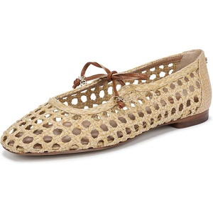 image:imageSam Edelman Womens Marcie Woven Mary Jane FlatsBleached BeechwoodSaddle
