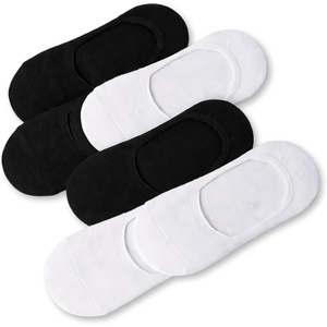 image:imageSam Edelman Womens Socks  6 PK Cotton Invisible MidCut Liner SocksBlackWhite