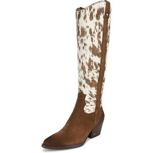 image:imageSam Edelman Womens Wyatt Western Tall BootsWarm Nutmeg Taupe Ivory Wide Calf
