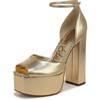 image:imageSam Edelman Womens Kirra Heeled Sandal Amber Gold Plated 8 Medium